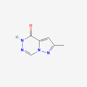 molecular formula C6H6N4O B13101620 8-Methylpyrazolo[1,5-d][1,2,4]triazinone CAS No. 40535-06-6