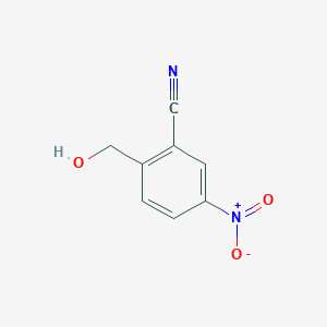 molecular formula C8H6N2O3 B13101671 2-(Hydroxymethyl)-5-nitrobenzonitrile 