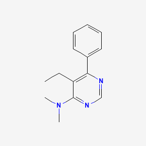 molecular formula C14H17N3 B13101764 5-Ethyl-N,N-dimethyl-6-phenylpyrimidin-4-amine 