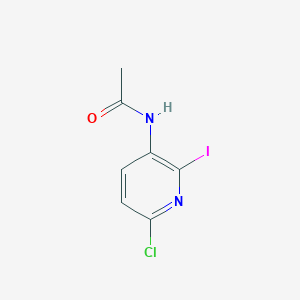 molecular formula C7H6ClIN2O B13101768 N-(6-Chloro-2-iodopyridin-3-yl)acetamide 
