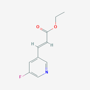 molecular formula C10H10FNO2 B13101775 (E)-Ethyl 3-(5-fluoropyridin-3-yl)acrylate 