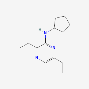 molecular formula C13H21N3 B13101807 N-Cyclopentyl-3,6-diethyl-2-pyrazinamine 