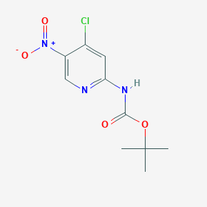 molecular formula C10H12ClN3O4 B13101824 tert-Butyl (4-chloro-5-nitropyridin-2-yl)carbamate 