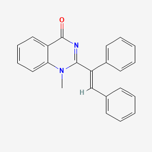 molecular formula C23H18N2O B13101827 (E)-2-(1,2-Diphenylvinyl)-1-methylquinazolin-4(1H)-one 