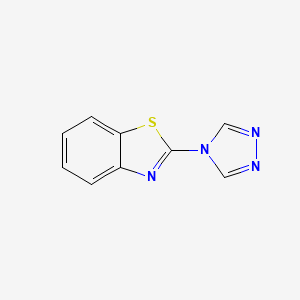 molecular formula C9H6N4S B13101840 2-(4H-1,2,4-Triazol-4-yl)benzo[d]thiazole 