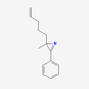 molecular formula C14H17N B13101861 2-Methyl-2-(pent-4-en-1-yl)-3-phenyl-2H-azirene CAS No. 62901-83-1