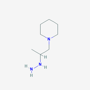molecular formula C8H19N3 B13101865 1-(2-Hydrazinylpropyl)piperidine 