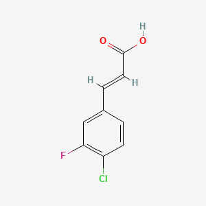 molecular formula C9H6ClFO2 B1310188 4-Chloro-3-fluorocinnamic acid CAS No. 202982-66-9