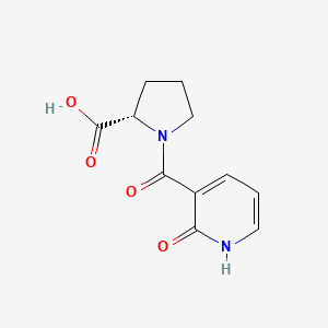 molecular formula C11H12N2O4 B13101888 (S)-1-(2-Oxo-1,2-dihydropyridine-3-carbonyl)pyrrolidine-2-carboxylic acid 