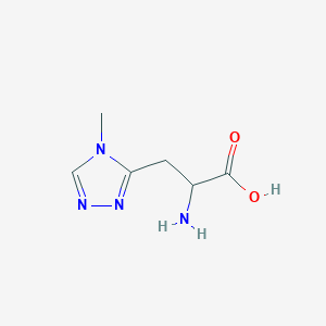 molecular formula C6H10N4O2 B13101915 2-Amino-3-(4-methyl-4H-1,2,4-triazol-3-yl)propanoic acid 