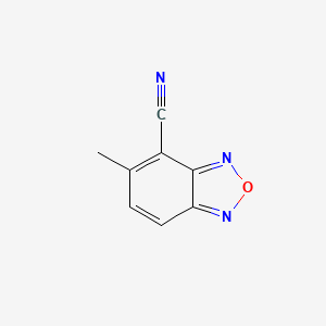 molecular formula C8H5N3O B13101936 5-Methylbenzo[c][1,2,5]oxadiazole-4-carbonitrile 