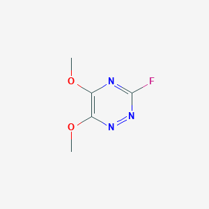 molecular formula C5H6FN3O2 B13101945 3-Fluoro-5,6-dimethoxy-1,2,4-triazine 
