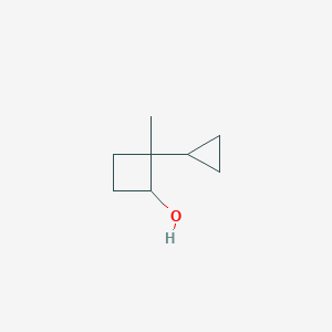 molecular formula C8H14O B13101960 2-Cyclopropyl-2-methylcyclobutanol 