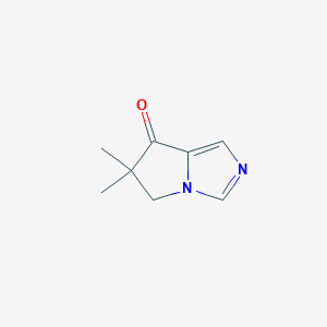 molecular formula C8H10N2O B13101991 6,6-Dimethyl-5H-pyrrolo[1,2-C]imidazol-7(6H)-one 
