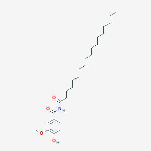 molecular formula C26H43NO4 B13102026 4-Hydroxy-3-methoxy-N-stearoylbenzamide 