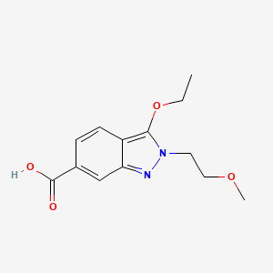 molecular formula C13H16N2O4 B13102033 3-Ethoxy-2-(2-methoxyethyl)-2H-indazole-6-carboxylic acid CAS No. 919106-94-8