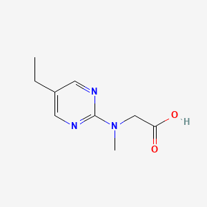 molecular formula C9H13N3O2 B13102084 2-((5-Ethylpyrimidin-2-yl)(methyl)amino)acetic acid 