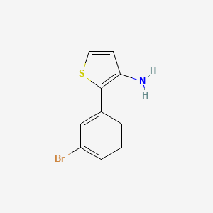 molecular formula C10H8BrNS B13102086 2-(3-Bromophenyl)thiophen-3-amine 