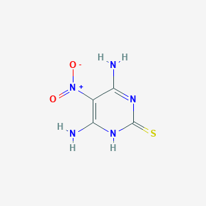 molecular formula C4H5N5O2S B13102096 4,6-Diamino-5-nitropyrimidine-2(1H)-thione CAS No. 98019-84-2