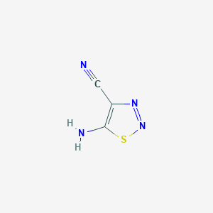 molecular formula C3H2N4S B13102106 5-Amino-1,2,3-thiadiazole-4-carbonitrile CAS No. 41266-81-3