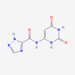 molecular formula C7H6N6O3 B13102119 N-(2,6-Dihydroxypyrimidin-4-yl)-1H-1,2,4-triazole-3-carboxamide 
