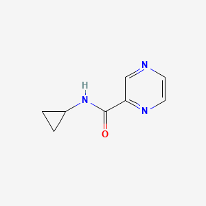 molecular formula C8H9N3O B13102171 N-cyclopropylpyrazine-2-carboxamide 