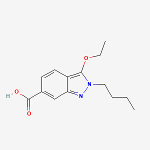 molecular formula C14H18N2O3 B13102219 2-Butyl-3-ethoxy-2H-indazole-6-carboxylic acid CAS No. 919106-88-0