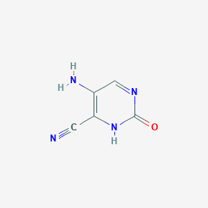 molecular formula C5H4N4O B13102222 5-Amino-2-oxo-2,3-dihydropyrimidine-4-carbonitrile 