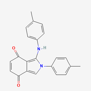 molecular formula C22H18N2O2 B13102332 2-(p-tolyl)-1-(p-tolylamino)-2H-isoindole-4,7-dione CAS No. 79482-91-0