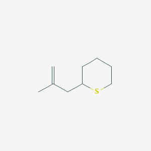 molecular formula C9H16S B13102376 2H-Thiopyran, tetrahydro-2-(2-methyl-2-propenyl)- CAS No. 62181-63-9