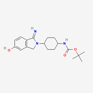 molecular formula C19H27N3O3 B13102406 tert-Butyl(4-(5-hydroxy-1-iminoisoindolin-2-yl)cyclohexyl)carbamate 