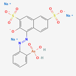 Trisodium 4-[(O-arsonophenyl)azo]-3-oxidonaphthalene-2,7-disulphonate
