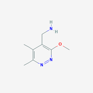 molecular formula C8H13N3O B13102528 (3-Methoxy-5,6-dimethylpyridazin-4-yl)methanamine 