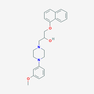 molecular formula C24H28N2O3 B13102549 1-(4-(3-Methoxyphenyl)piperazin-1-yl)-3-(naphthalen-1-yloxy)propan-2-ol 