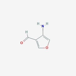 molecular formula C5H5NO2 B13102552 4-Aminofuran-3-carbaldehyde 