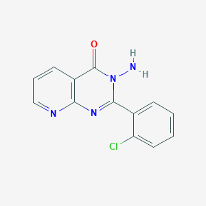 molecular formula C13H9ClN4O B13102559 3-Amino-2-(2-chlorophenyl)pyrido[2,3-D]pyrimidin-4(3H)-one 