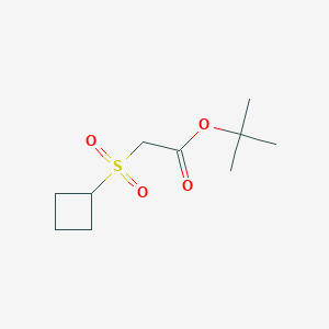 molecular formula C10H18O4S B13102580 Tert-butyl 2-(cyclobutylsulfonyl)acetate 