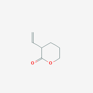 molecular formula C7H10O2 B13102597 3-Ethenyloxan-2-one CAS No. 90292-27-6