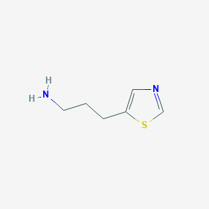 molecular formula C6H10N2S B13102617 3-(Thiazol-5-yl)propan-1-amine 