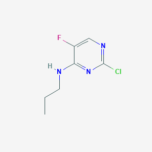 molecular formula C7H9ClFN3 B13102695 2-Chloro-5-fluoro-N-propylpyrimidin-4-amine 