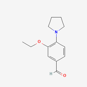 molecular formula C13H17NO2 B1310273 3-Ethoxy-4-pyrrolidin-1-yl-benzaldehyde CAS No. 879047-62-8