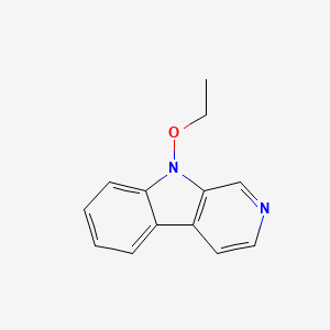 molecular formula C13H12N2O B13102745 9-Ethoxy-9H-pyrido[3,4-B]indole 