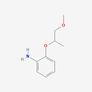 molecular formula C10H15NO2 B1310275 2-(2-Methoxy-1-methyl-ethoxy)-phenylamine CAS No. 883545-76-4