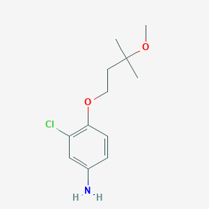 molecular formula C12H18ClNO2 B1310278 3-Chloro-4-(3-methoxy-3-methylbutoxy)aniline CAS No. 883547-24-8