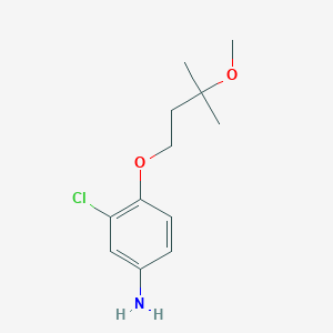 molecular formula C12H18ClNO2 B1310278 3-Chloro-4-(3-methoxy-3-methyl-butoxy)-phenylamine CAS No. 883547-24-8