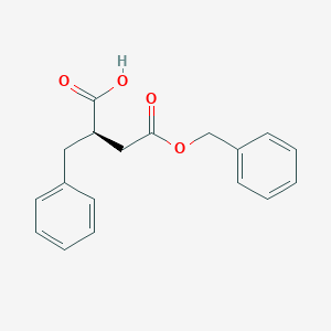 molecular formula C18H18O4 B13102848 (R)-2-Benzyl-4-(benzyloxy)-4-oxobutanoic acid 