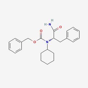 molecular formula C23H28N2O3 B13102900 N-CyclohexylDL-Z-Phenylalaninamide 
