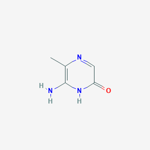 molecular formula C5H7N3O B13102926 6-Amino-5-methylpyrazin-2(1H)-one 