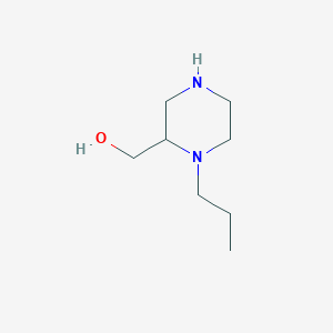 molecular formula C8H18N2O B13102971 (1-Propylpiperazin-2-YL)methanol CAS No. 476493-26-2