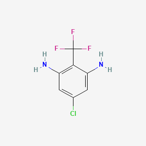 molecular formula C7H6ClF3N2 B13102981 5-Chloro-2-(trifluoromethyl)benzene-1,3-diamine 